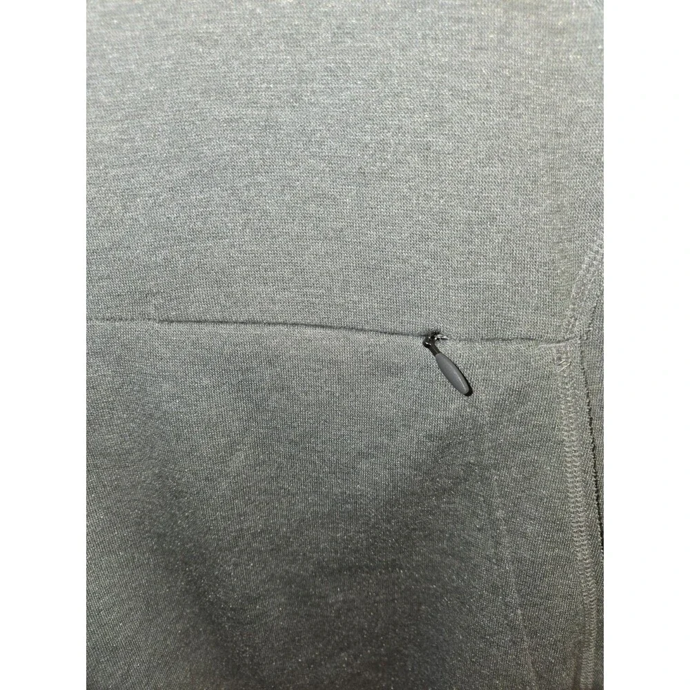Nike Men Dri-FIT Baseball Pullover Hoodie Gray 3/4 Sleeve Large